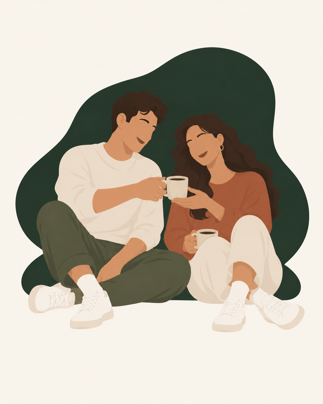 A couple sharing coffee together, a simple act of love